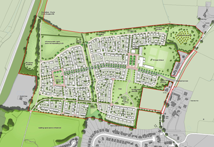 Land at Hassocks New Development Overhead Plan